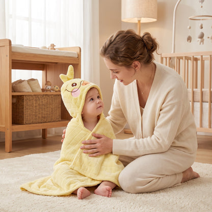 Baby Hooded Bath Towel Wrap – Soft Cotton Cover-Up