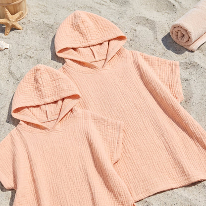 Kids Hooded Beach Poncho Towel – UV Protection Coverup