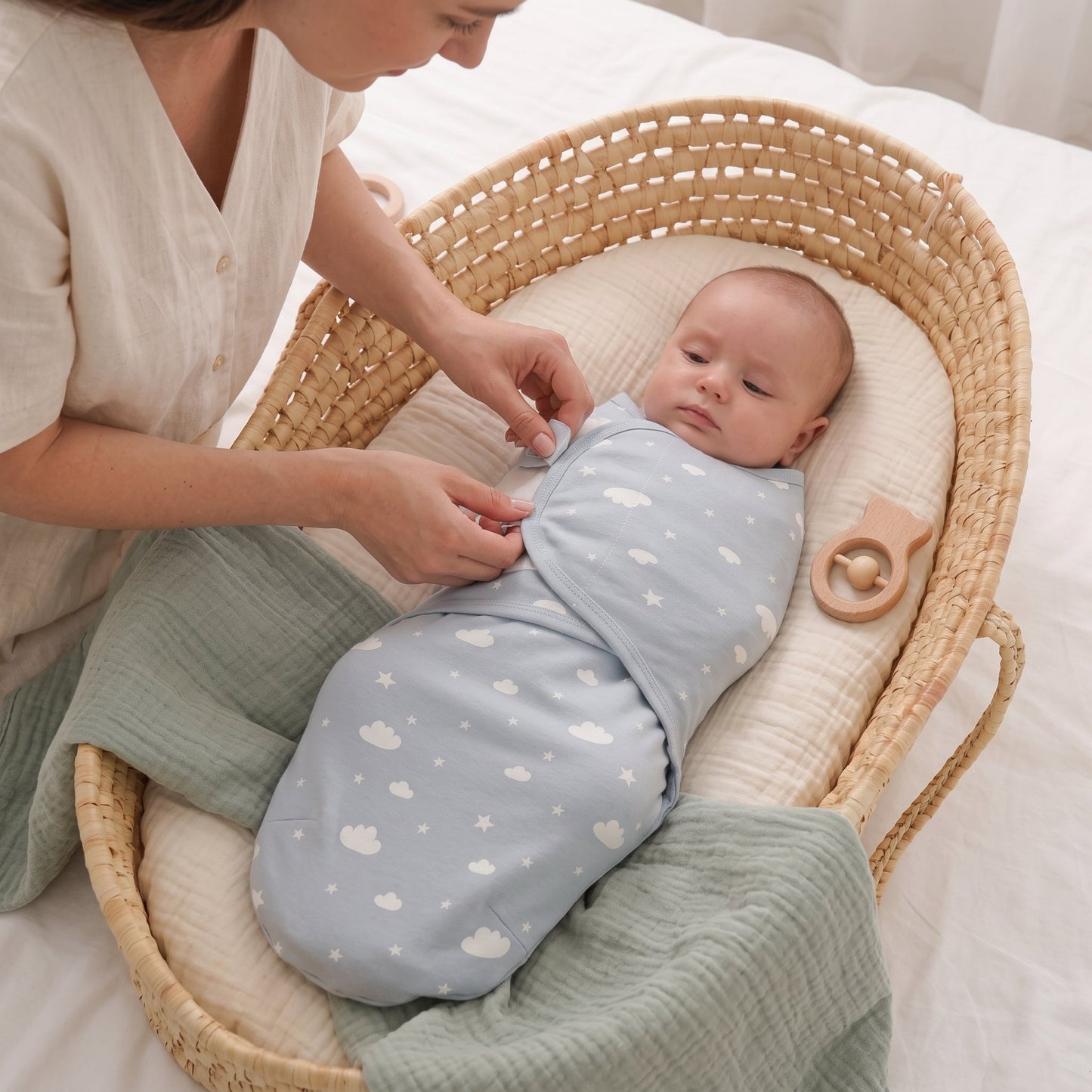Adjustable Baby Swaddle Sack – Wearable Sleep Sack Wrap