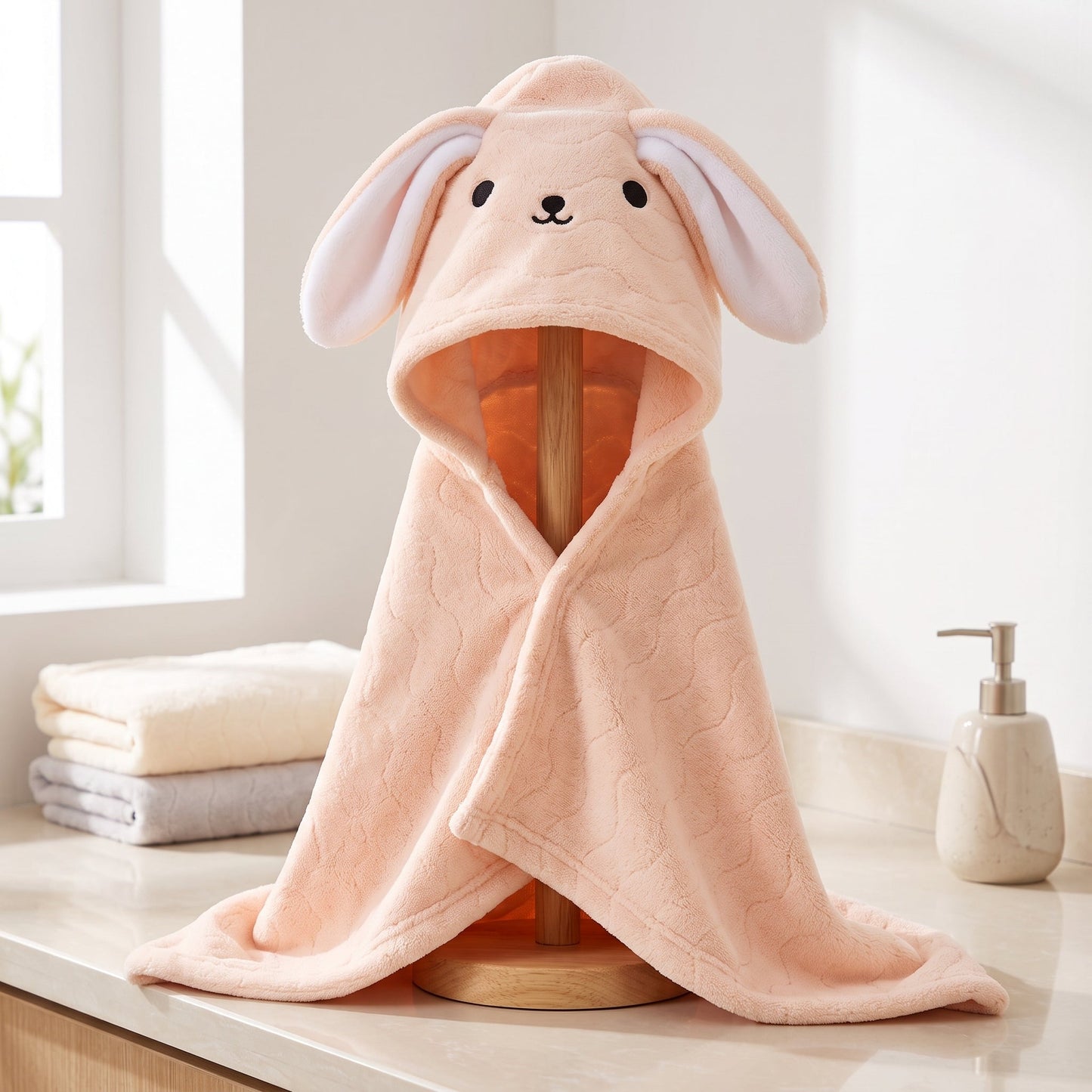 Baby & Kids Hooded Bathrobe – Soft Absorbent Towel Robe