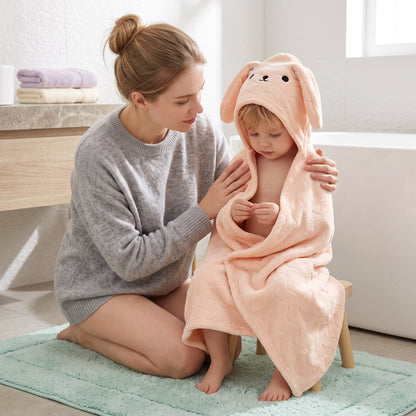 Baby & Kids Hooded Bathrobe – Soft Absorbent Towel Robe