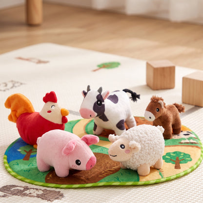 Farmyard Plush Animal Toy Set for Kids – Soft Stuffed Animals