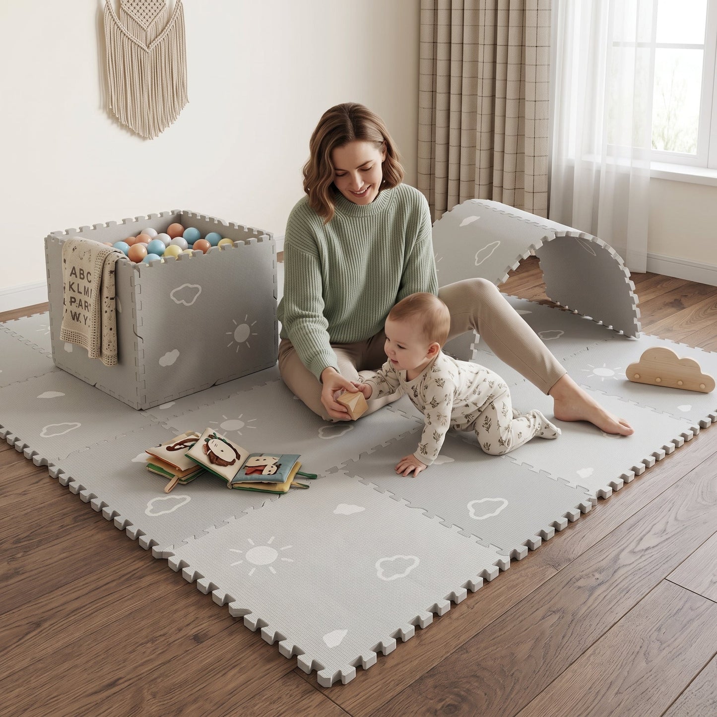 Interlocking Foam Baby Play Mat – Puzzle Floor Tiles
