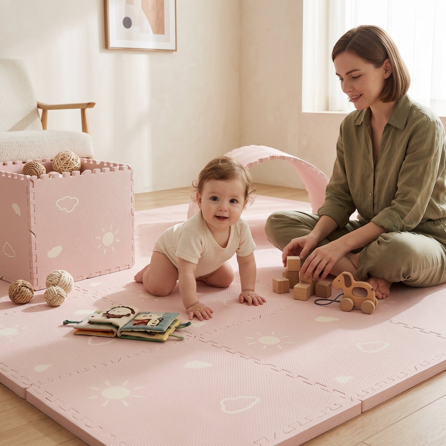 Interlocking Foam Baby Play Mat – Puzzle Floor Tiles