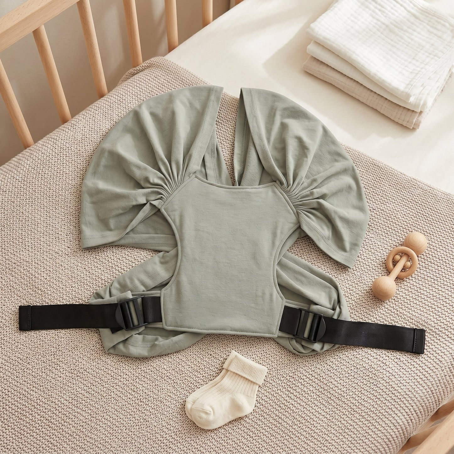 Adjustable Baby Wrap Carrier Sling – Soft Hands-Free Carry