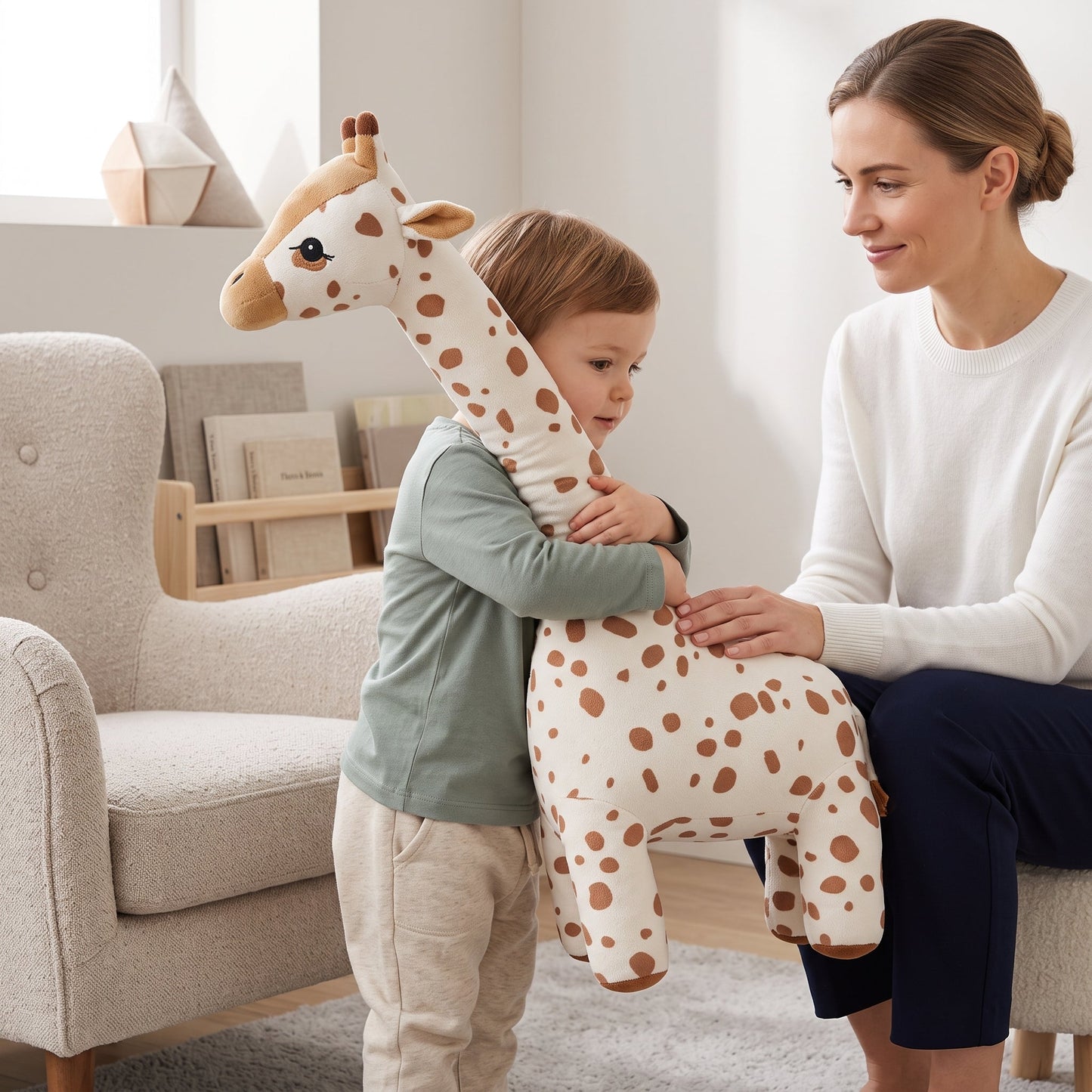 Giraffe Plush Toy Pillow – Soft Stuffed Animal Cushion
