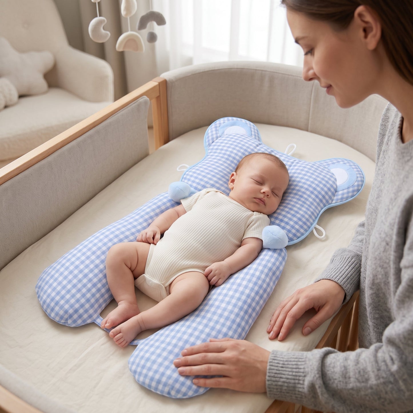 Round Newborn Head Support Pillow – Flat Head Prevention