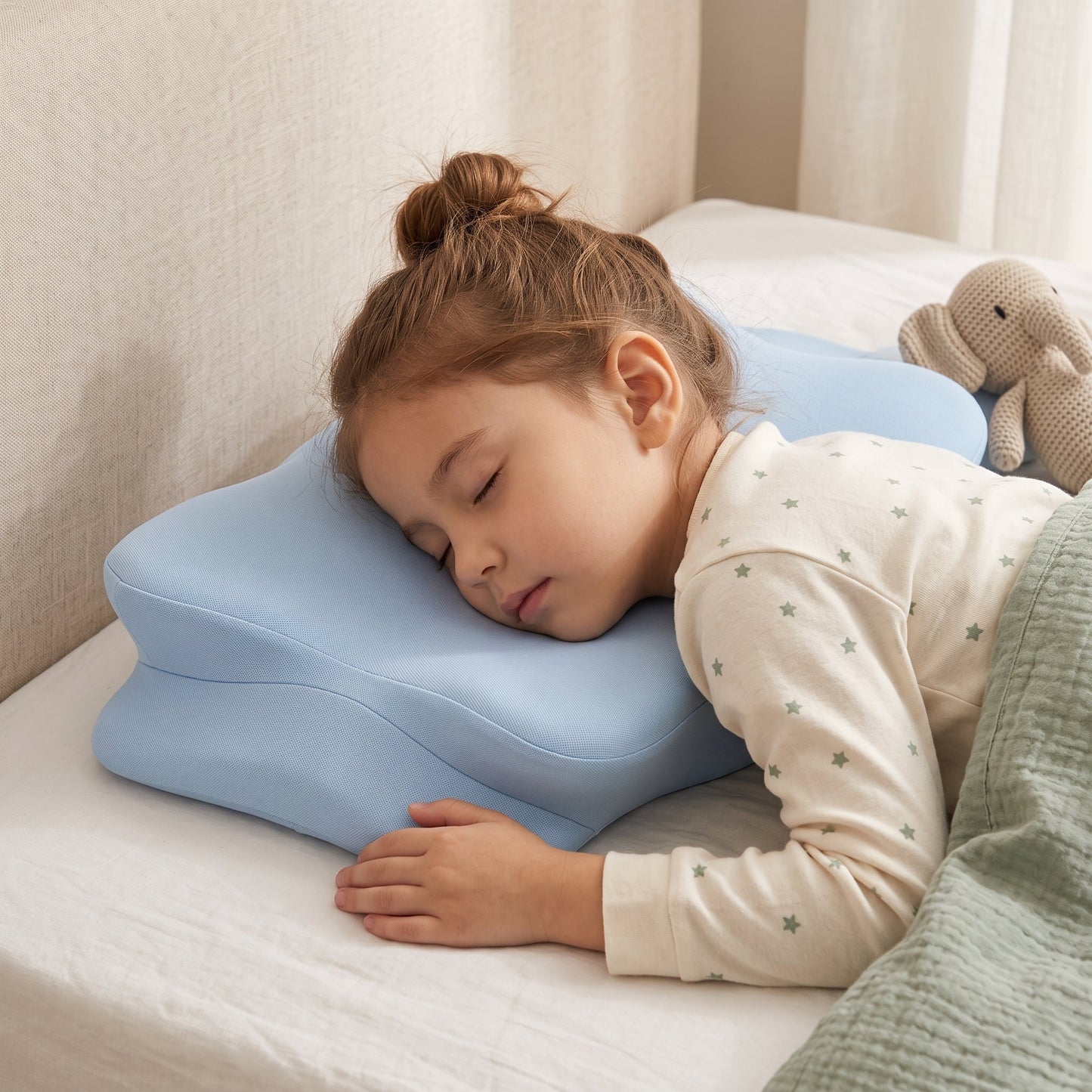 Cooling Memory Foam Pillow for Kids – Breathable Sleep Support