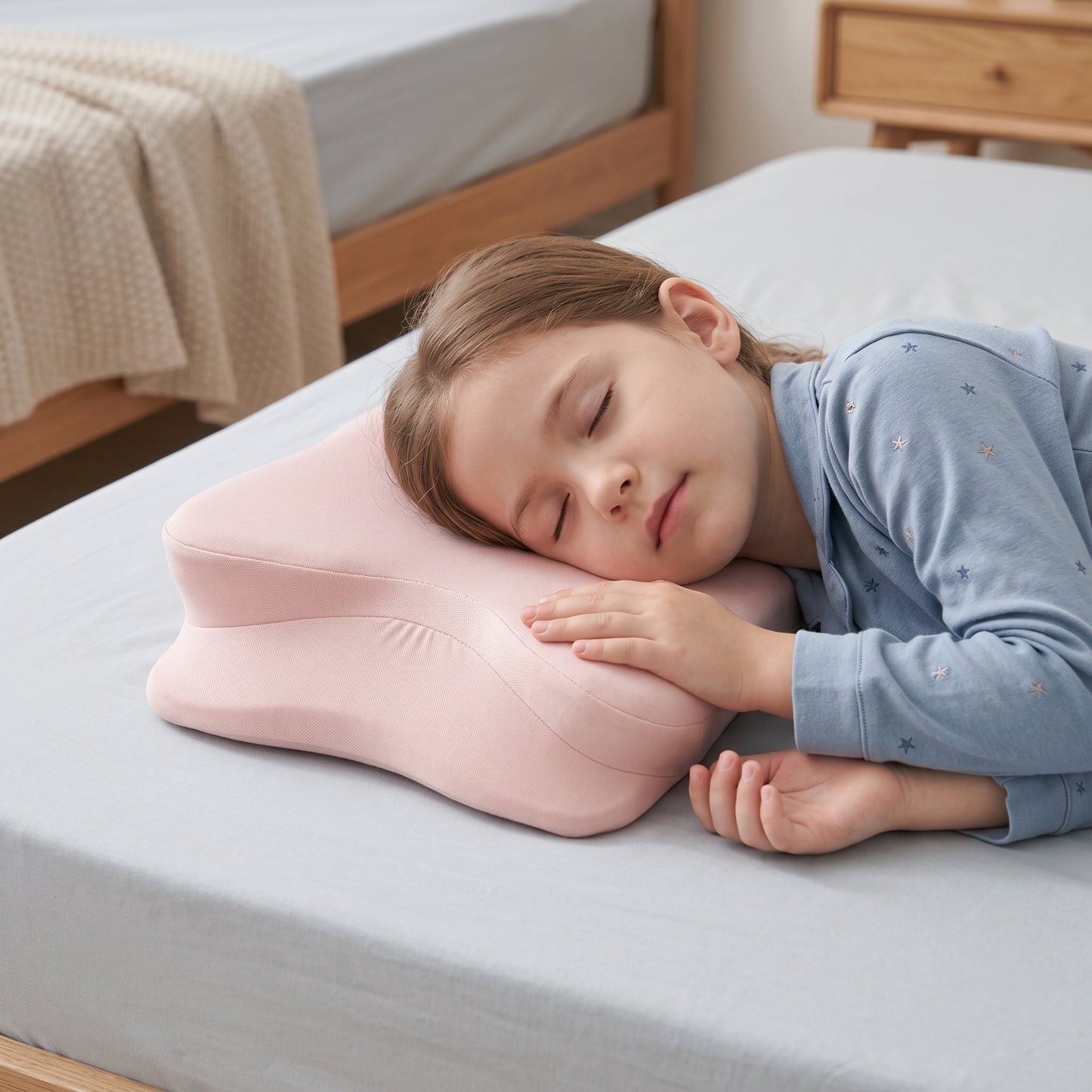 Cooling Memory Foam Pillow for Kids – Breathable Sleep Support