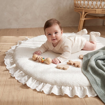Round Padded Baby Play Mat – Crawling Activity Mat