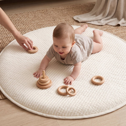 Round Padded Baby Play Mat – Crawling Activity Mat