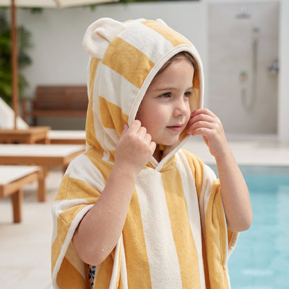 Kids Hooded Bath Towel – Animal Print Cotton Towel