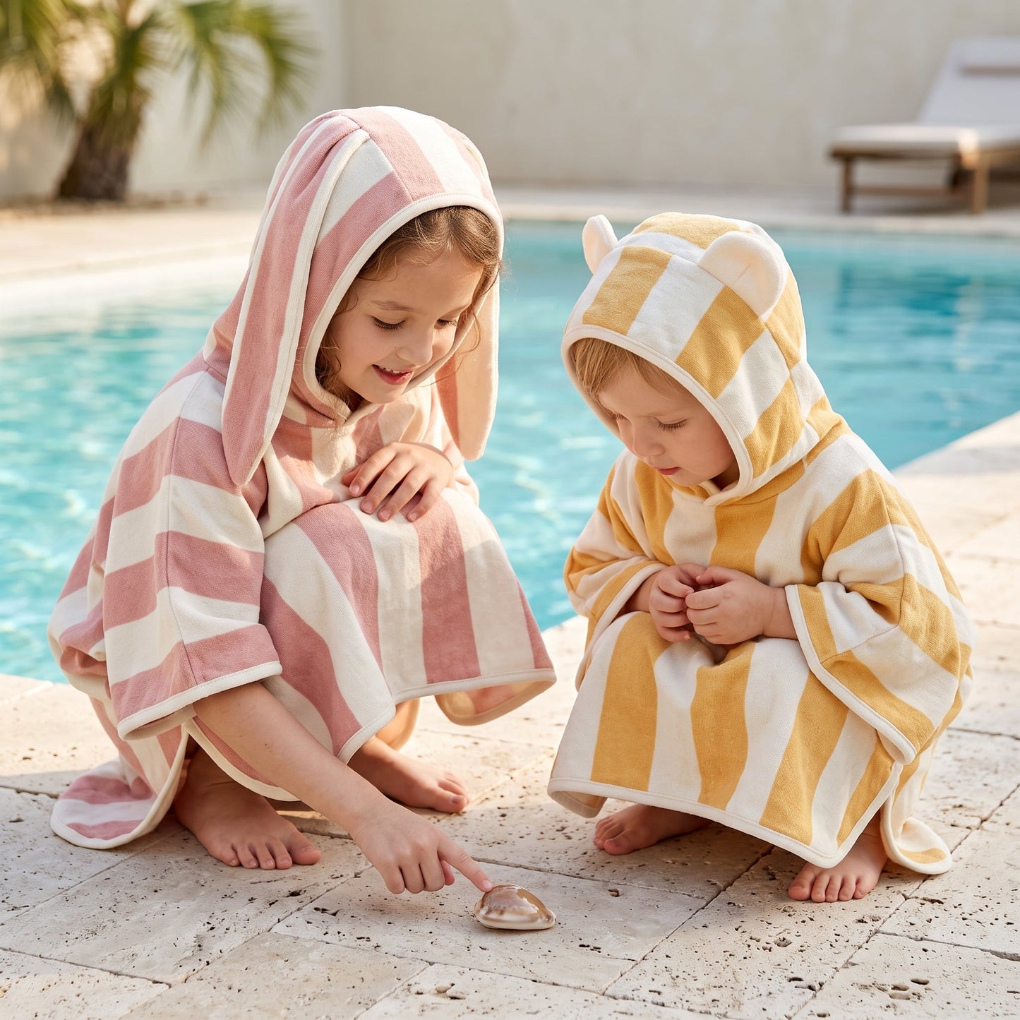 Kids Hooded Bath Towel – Animal Print Cotton Towel