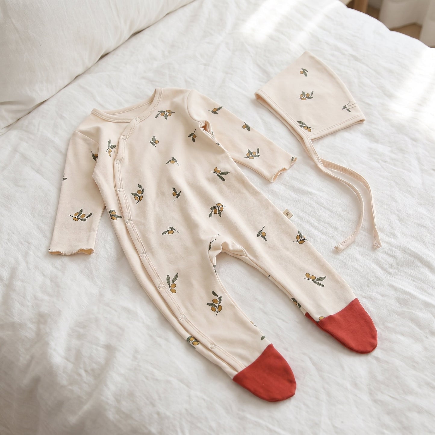 Cotton Baby Footed Romper – Long Sleeve Bodysuit