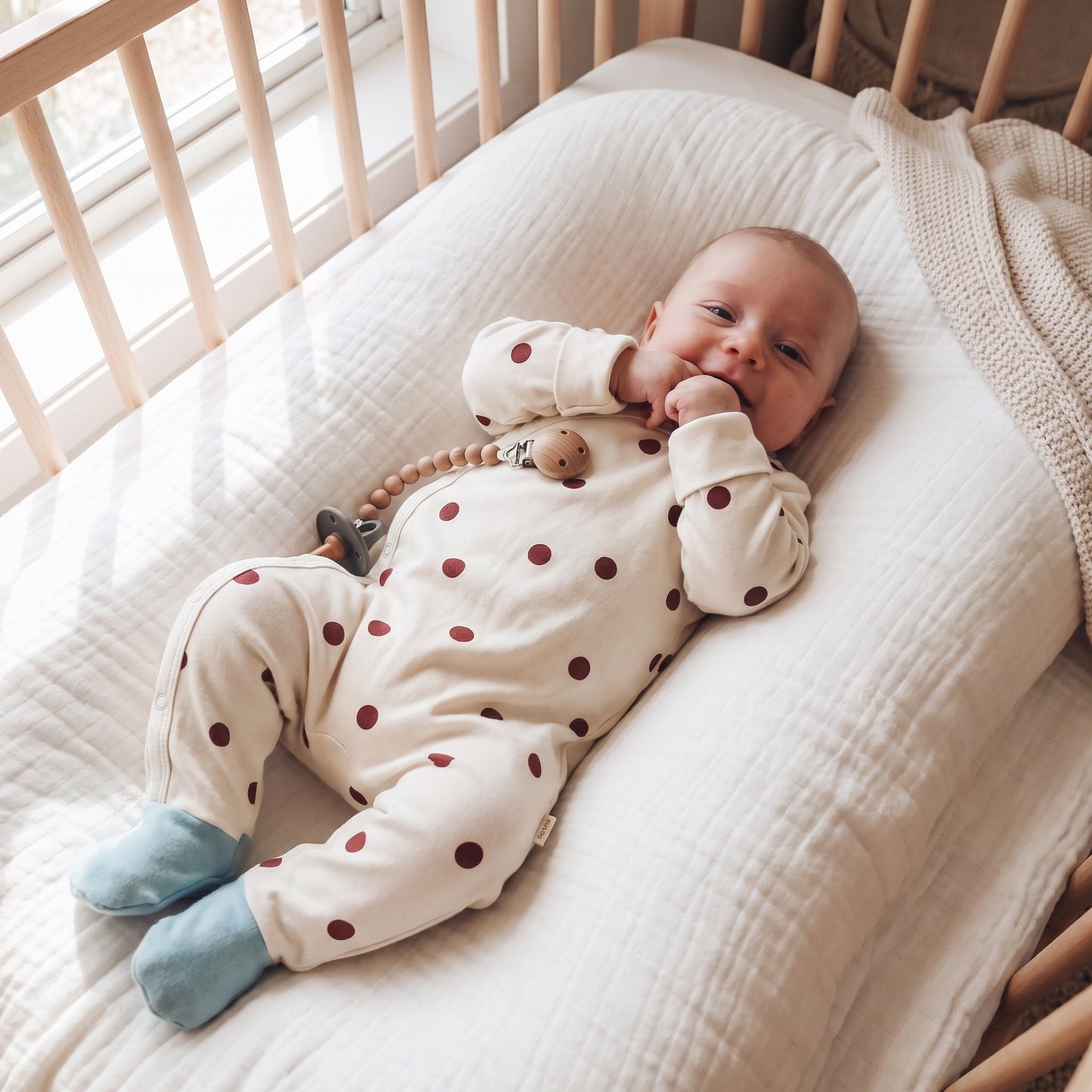 Cotton Baby Footed Romper – Long Sleeve Bodysuit