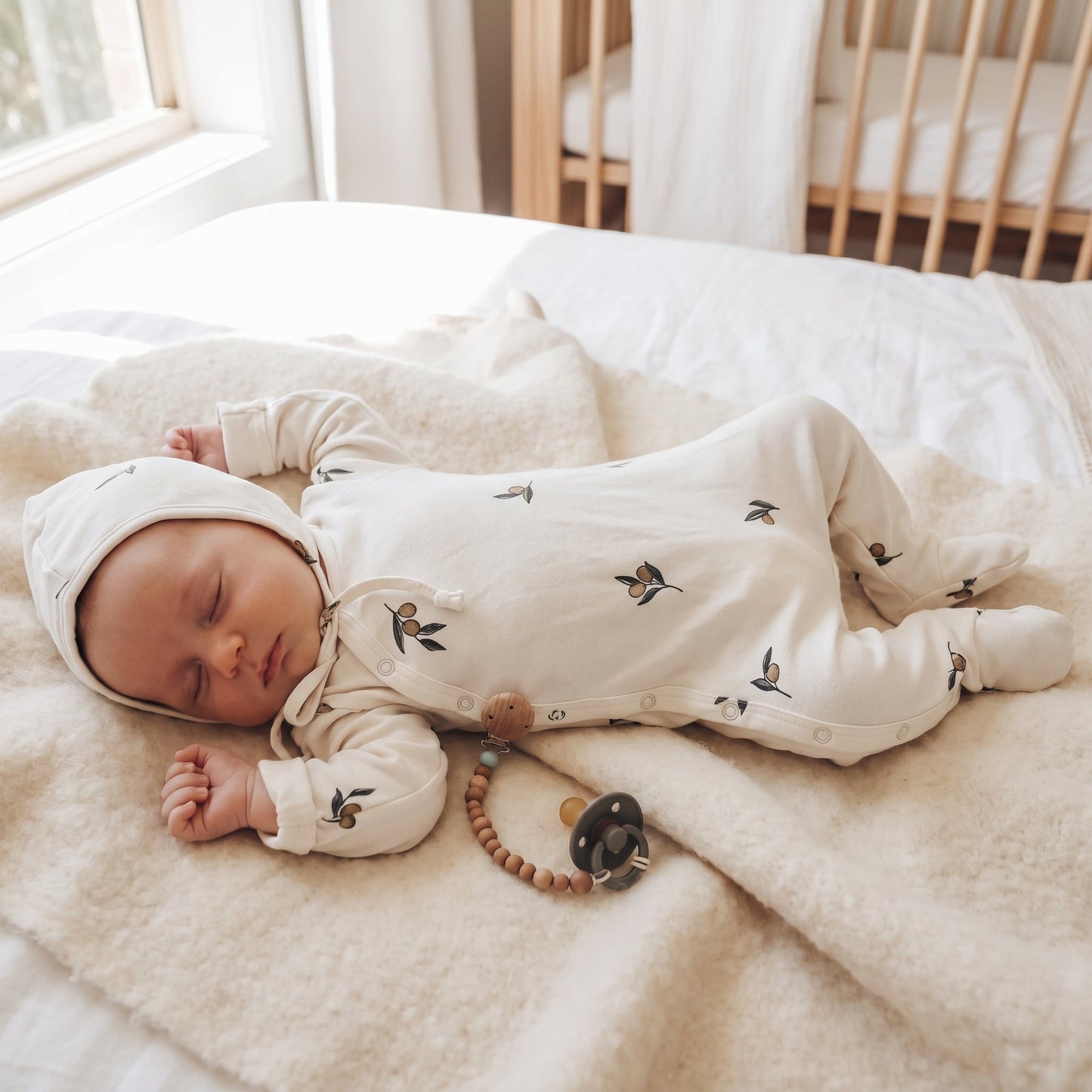 Cotton Baby Footed Romper – Long Sleeve Bodysuit