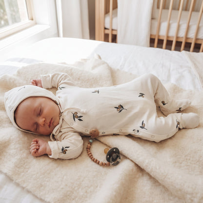 Cotton Baby Footed Romper – Long Sleeve Bodysuit