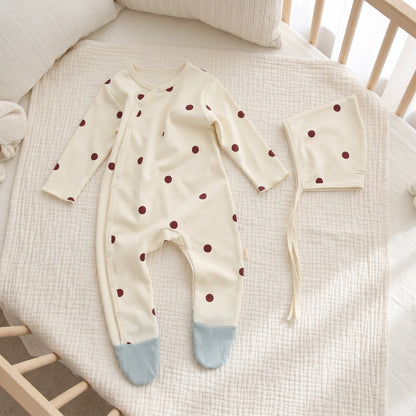 Cotton Baby Footed Romper – Long Sleeve Bodysuit