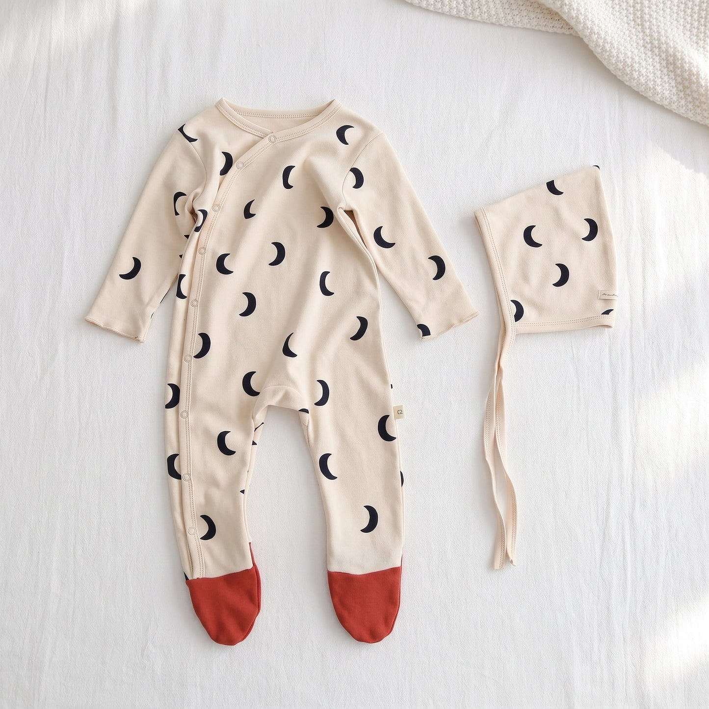 Cotton Baby Footed Romper – Long Sleeve Bodysuit