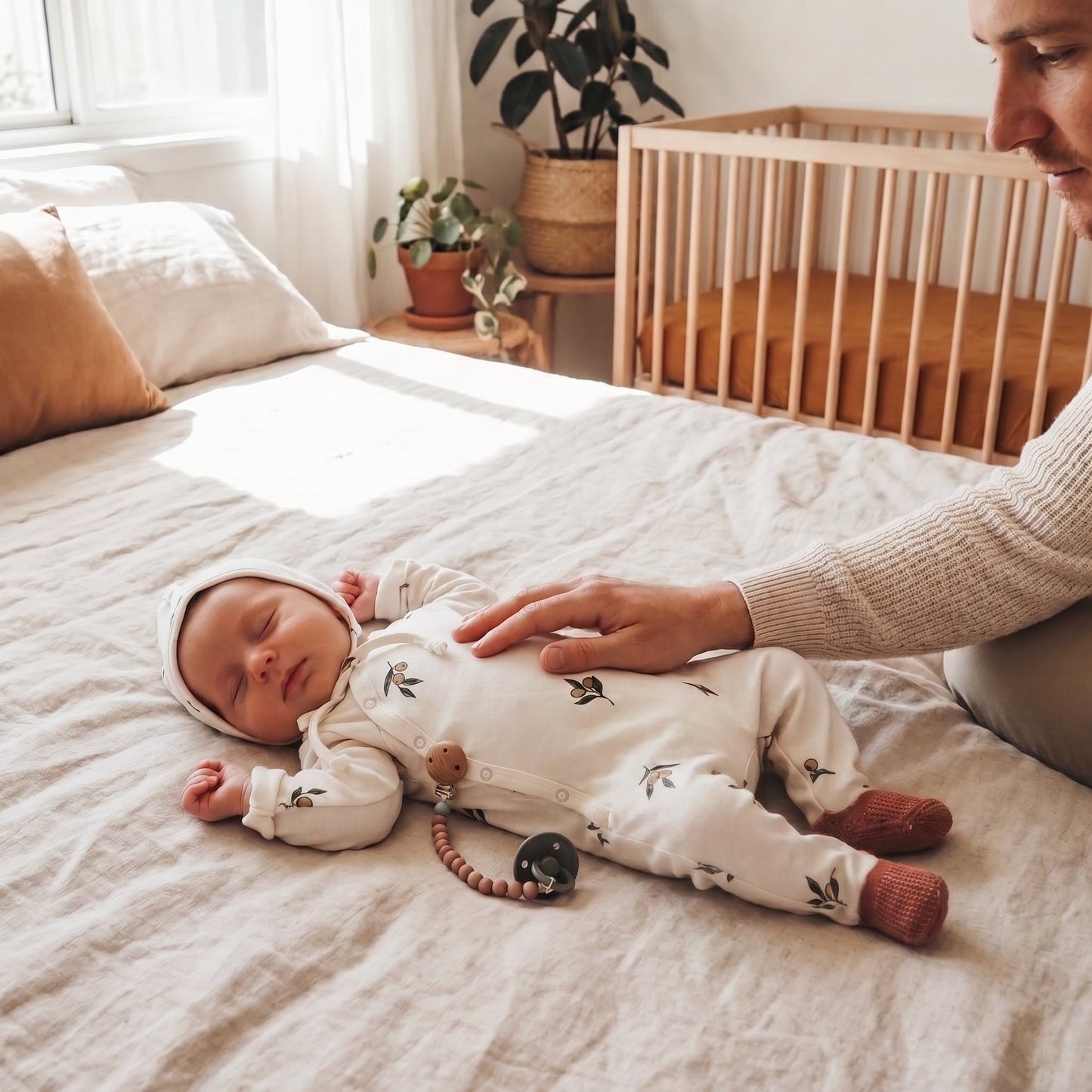Cotton Baby Footed Romper – Long Sleeve Bodysuit