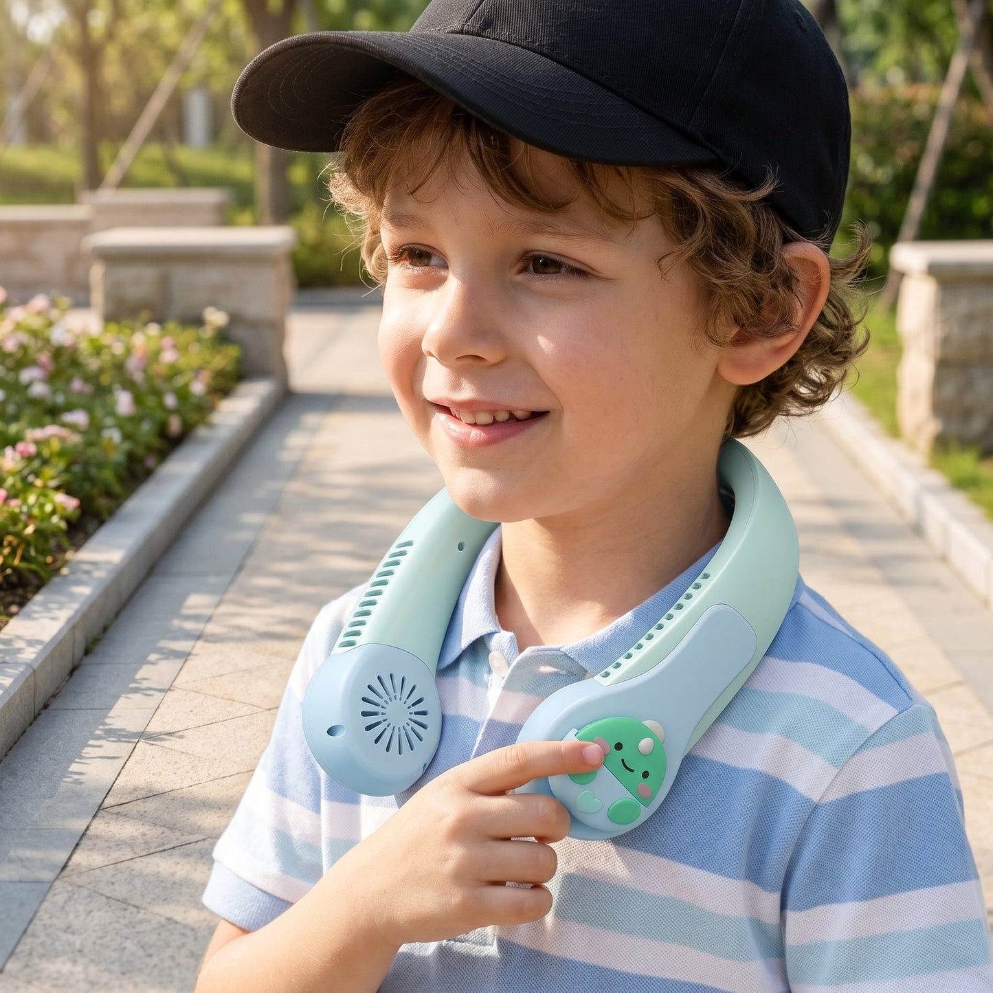 Wearable Neck Fan for Kids – Portable Rechargeable Cooling Fan