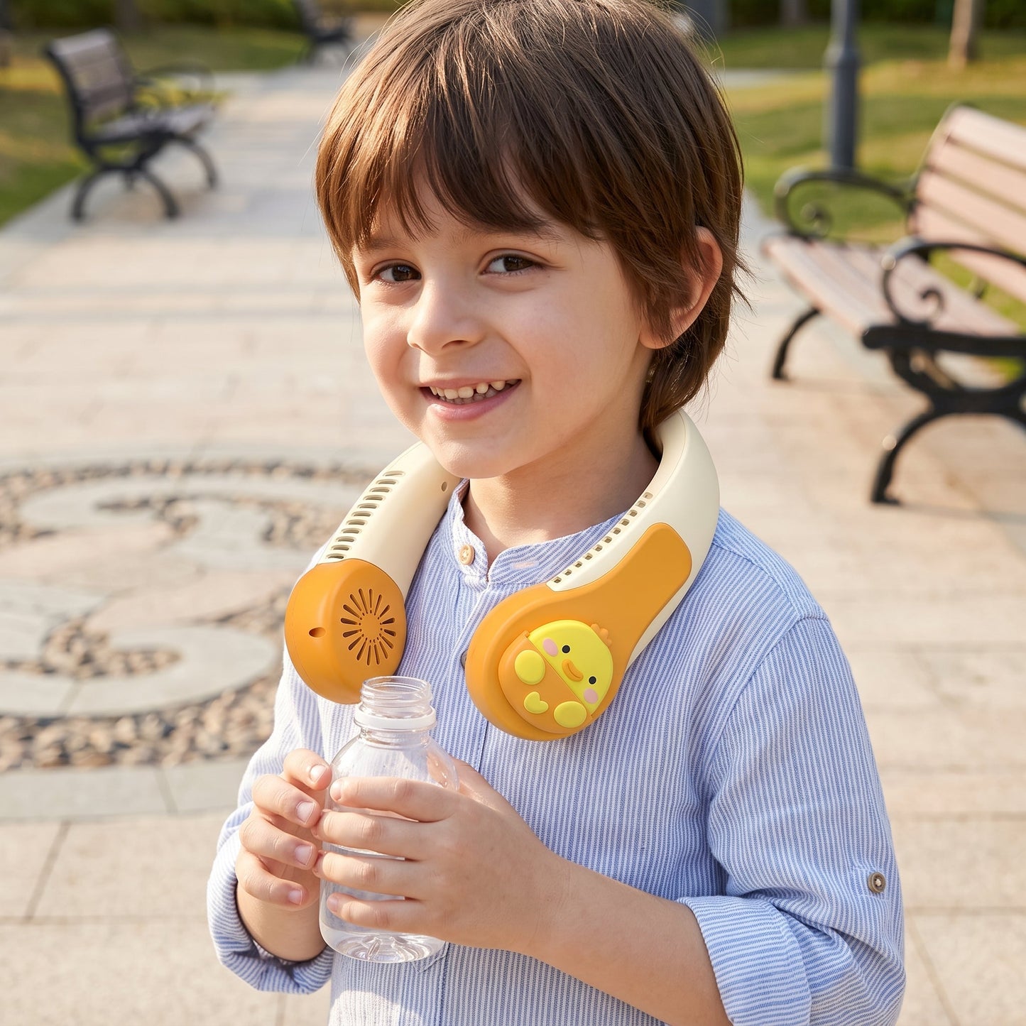 Wearable Neck Fan for Kids – Portable Rechargeable Cooling Fan