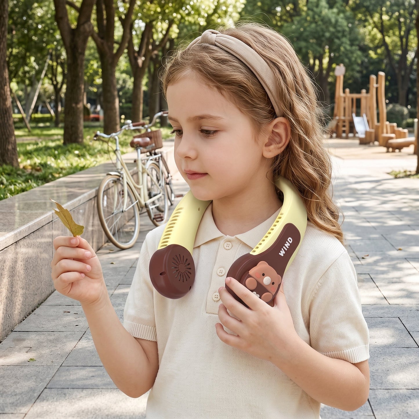 Wearable Neck Fan for Kids – Portable Rechargeable Cooling Fan
