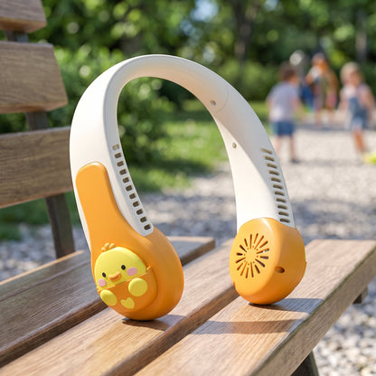 Wearable Neck Fan for Kids – Portable Rechargeable Cooling Fan