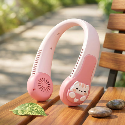 Wearable Neck Fan for Kids – Portable Rechargeable Cooling Fan