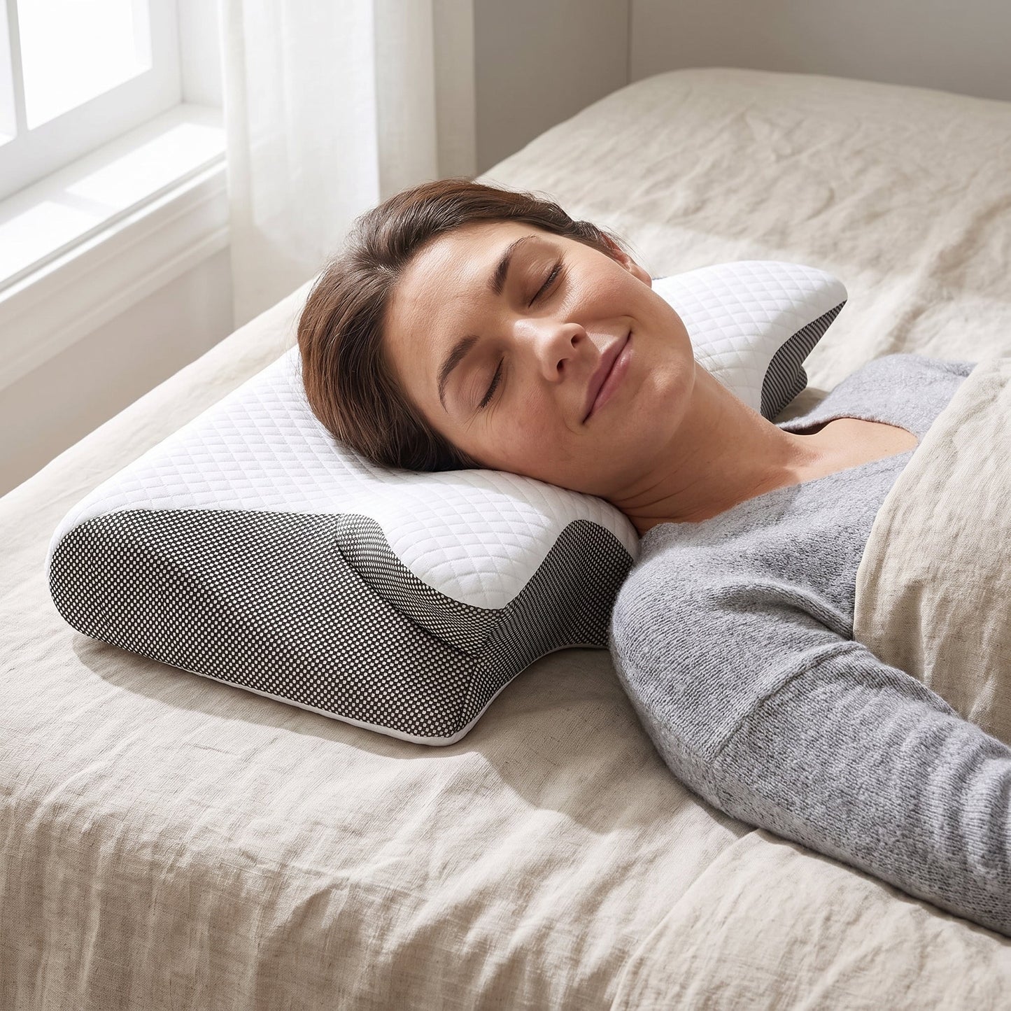 Contour Memory Foam Neck Travel Pillow for Mom