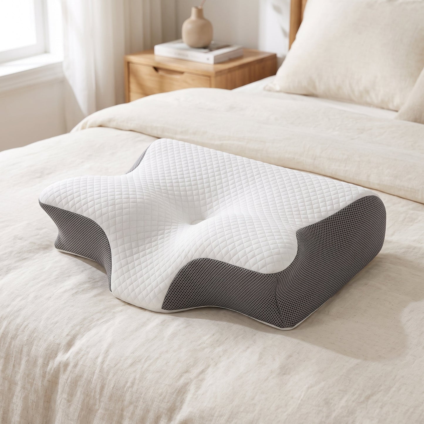 Contour Memory Foam Neck Travel Pillow for Mom