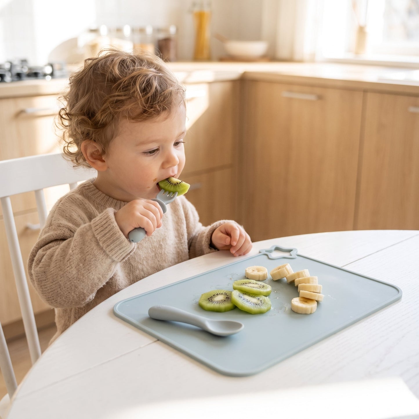Silicone Baby Placemat – Non-Slip Suction Plate, Star Design