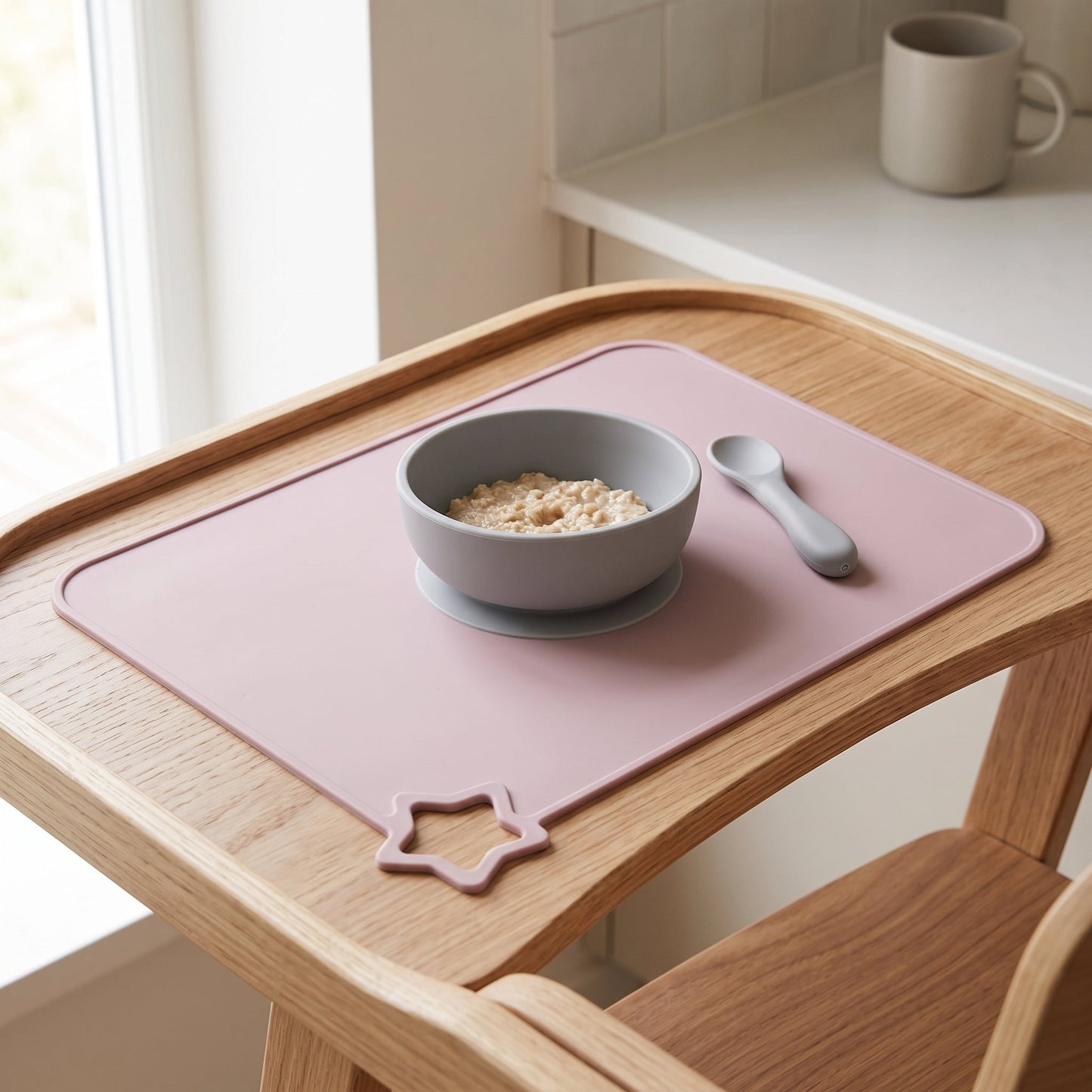 Silicone Baby Placemat – Non-Slip Suction Plate, Star Design