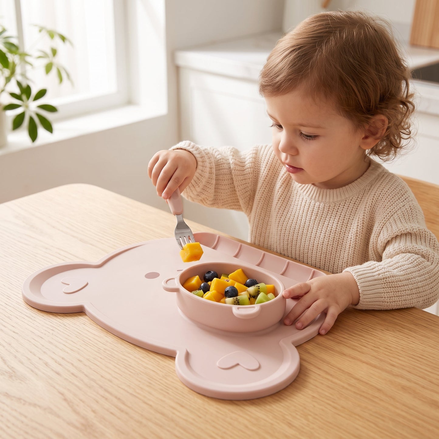 Silicone Baby Placemat – Non-Slip Suction Plate, Nordic Design