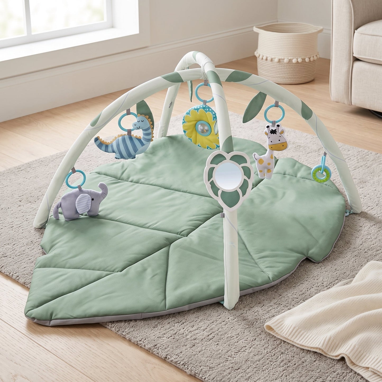 Baby Play Gym with Hanging Toys – Leaf Activity Center