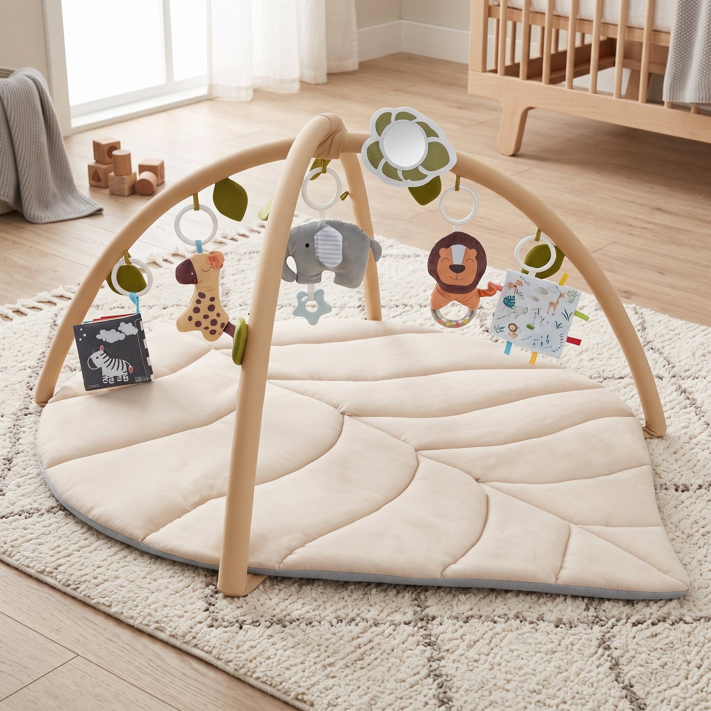 Baby Play Gym with Hanging Toys – Leaf Activity Center