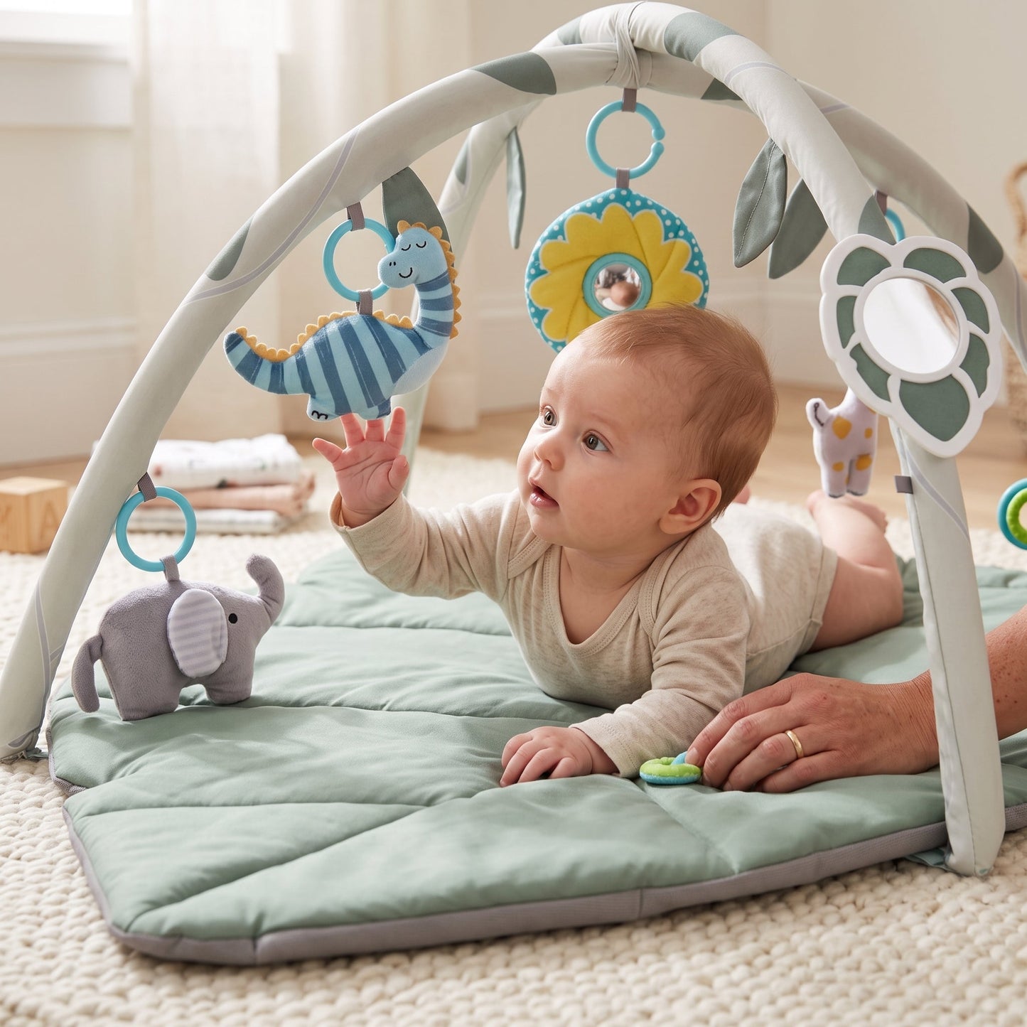 Baby Play Gym with Hanging Toys – Leaf Activity Center