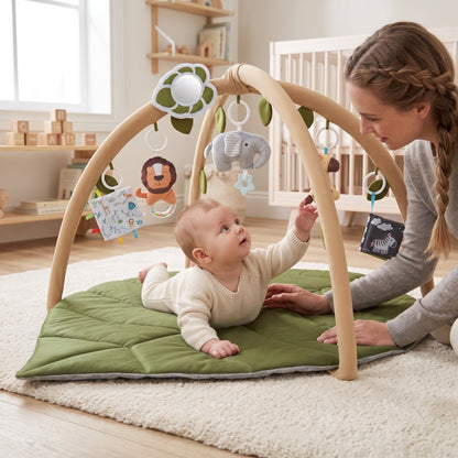 Baby Play Gym with Hanging Toys – Leaf Activity Center