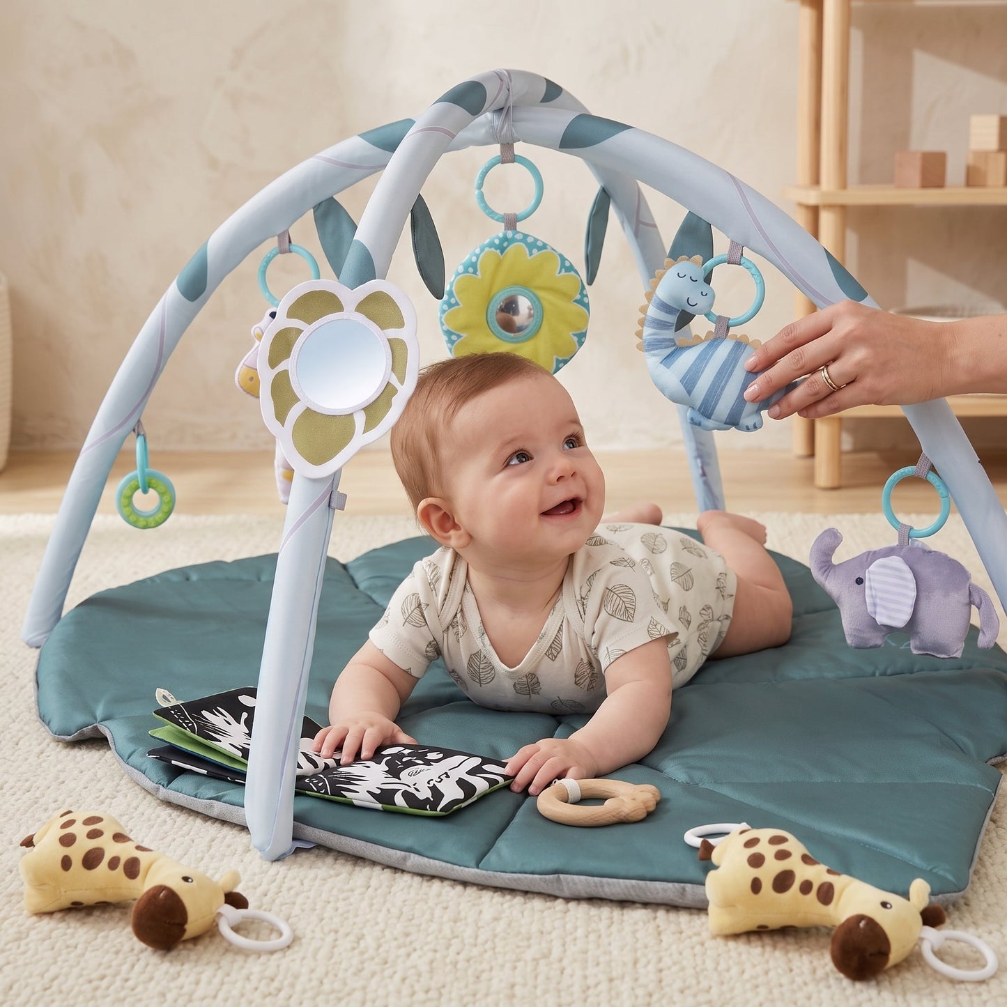 Baby Play Gym with Hanging Toys – Leaf Activity Center