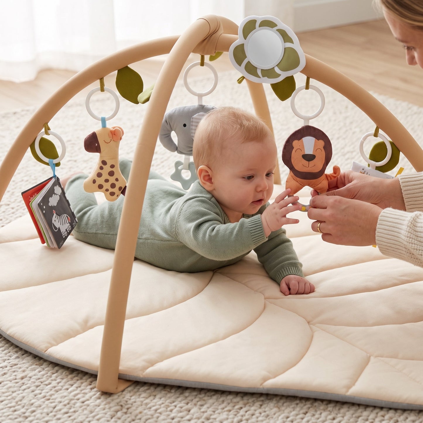 Baby Play Gym with Hanging Toys – Leaf Activity Center