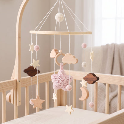 Wooden Crib Mobile – Star Design Nursery Decor