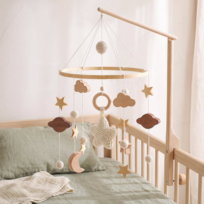 Wooden Crib Mobile – Star Design Nursery Decor