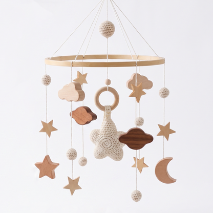 Wooden Crib Mobile – Star Design Nursery Decor