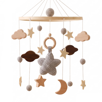 Wooden Crib Mobile – Star Design Nursery Decor