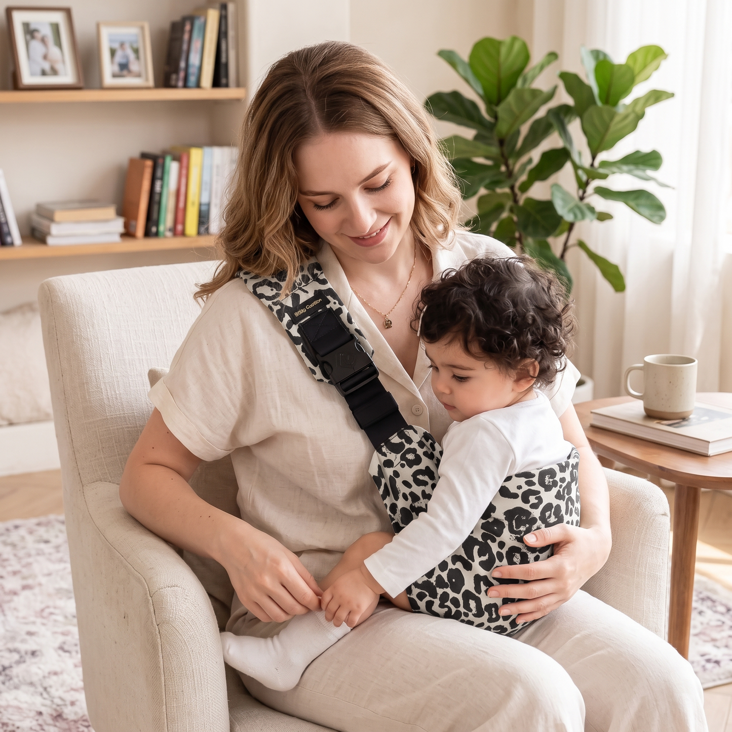 Baby Hip Seat Carrier – Leopard Print Ergonomic Waist Carrier