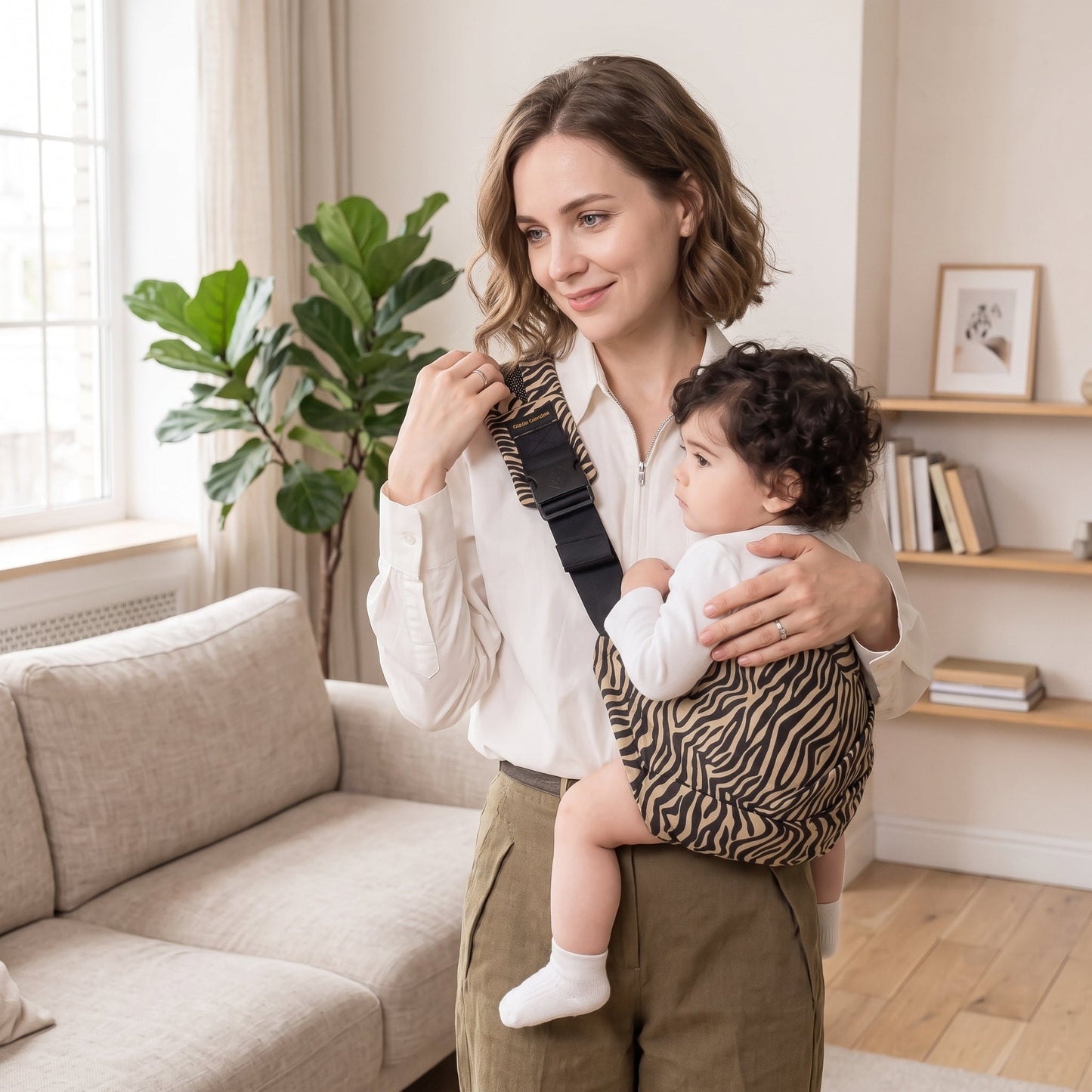 Baby Hip Seat Carrier – Leopard Print Ergonomic Waist Carrier