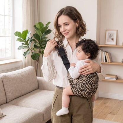 Baby Hip Seat Carrier – Leopard Print Ergonomic Waist Carrier
