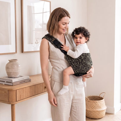 Baby Hip Seat Carrier – Leopard Print Ergonomic Waist Carrier