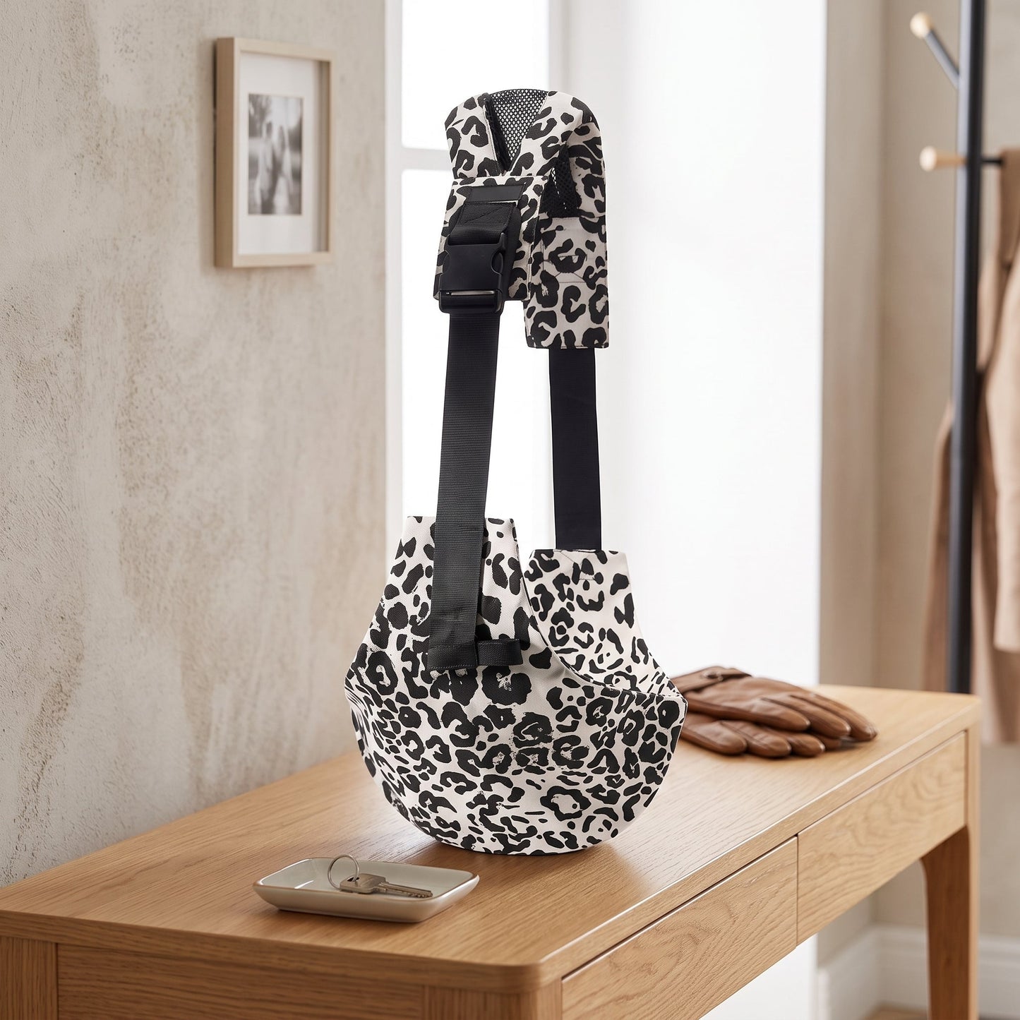 Baby Hip Seat Carrier – Leopard Print Ergonomic Waist Carrier
