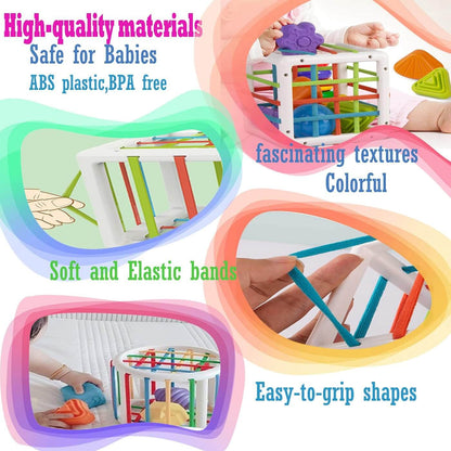 6-Piece Multi Sensory Shape Toy Set – Educational Baby Toy